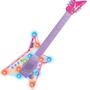 Imagem de Guitarra Infantil Rock Show Guitar Rosa Com Oculos Luz Toca Som Original