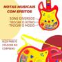 Imagem de Guitarra Musical Infantil Microfone Voz 3 Modos Som Músicas -Vermelho