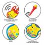 Imagem de Guitarra Musical Luz Colorida Emite Som e Voz Com Microfone