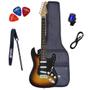 Imagem de Guitarra Stratocaster Aria STG-003/SPL Sunburst + Capa + Correia + P10 + Afinador + Palhetas
