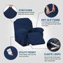 Imagem de H.VERSAILTEX Super Stretch Recliner Cover Recliner Couch Covers Recliner Chair Cover Form Fitted Non Slip Reclining Slip Capas para Reclinador Grande Padrão, Grosso Macio (Marinha - 1 Pacote)