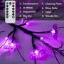 Imagem de Halloween Bat Garland Kimkusia com luzes de 1,8 m em ambientes internos/externos