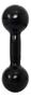 Imagem de Halter Emborrachado 3kg Peso P/ Treino Academia Cor Preto