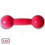 Imagem de Halter Redondo Bola Emborrachado 4 Kg Rosa