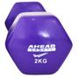 Imagem de Halter Sextavado em Vinil Ahead Sports 2kg Roxo