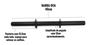 Imagem de Halteres para treino barra 40cm oca com presilhas sem anilhas