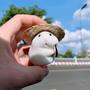 Imagem de Hamster bonito com chapéu de palha ornamento de carro, decoração de carro acessórios de painel interior automotivo