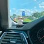 Imagem de Hamster bonito com chapéu de palha ornamento de carro, decoração de carro acessórios de painel interior automotivo