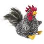 Imagem de Hand Puppet Folkmanis Barred Rock Rooster Preto Branco Vermelho