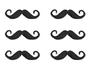 Imagem de Handlebar Hairy 'Staches Beistle 6 peças de 5 cm (preto)