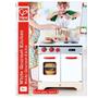 Imagem de Hape Gourmet Kitchen Toy totalmente equipado Wooden Pretend Play Kitchen Set com pia, fogão, forno, armário, botões giratórios e prateleira de especiarias, vermelho