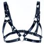 Imagem de Harness Peito Sutiã de Couro Lingerie Gótica Dominadora Arreio Fantasia Dominatrix Luxo