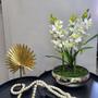 Imagem de Haste Orquidea Dendrobium Real Toque Branco Com Amarelo 61C