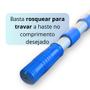 Imagem de Haste Retratil Cabo Extensor Telescopico Kala 3,40 Metros em Aluminio para Piscina