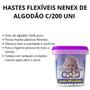 Imagem de Hastes Flexíveis Nenex de Algodão C/200 Uni