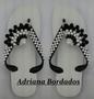 Imagem de Havaianas customizada com bordado Leque