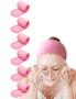 Imagem de Headband Spa EUICAE, pacote com 6 faixas de suor totalmente rosa