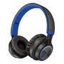 Imagem de Headfone bluetooth com luz de led modelo 2101 cor preto e azul