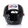 Imagem de Headgear Protetor de Cabeça Fairtex em Couro Super Sparring HG10 Black