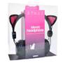 Imagem de Headphone Cat Ear Fone de Ouvido K-Mex Preto e Rosa AR30