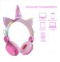 Imagem de  Headphone Fone Infantil Colorido Orelhinha Unicórnio com Glitter para Criança