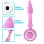 Imagem de Headphone Gatinho Com Fio Branco/Rosa
