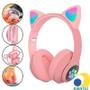 Imagem de Headphone Orelha De Gato Bluetooth Gatinho Rosa Mulheres