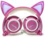 Imagem de Headphone Orelha de Gato Rosa com LED HFC22