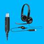 Imagem de Headset com fio USB Logitech H390 com Almofadas, Controles de Áudio Integrado e Microfone com Redução de Ruído - 981-000014