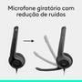 Imagem de Headset com fio USB Logitech H390 com Almofadas, Controles de Áudio Integrado e Microfone com Redução de Ruído - 981-000014