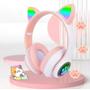 Imagem de Headset Fone De Ouvido Sem Fio Bluetooth Gato Com Pata LED Lançamento