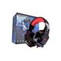 Imagem de Headset fone gamer com microfone e led p3 - kp-455a vermelho