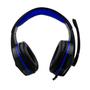 Imagem de Headset Gamer com Microfone e Conexão P2 - IG-H8 Reling - Fone de Ouvido Preto Azul