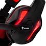 Imagem de Headset Gamer Evolut Thoth, LED, Drivers 40mm, Preto e Vermelho - EG-305RD