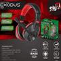 Imagem de Headset Gamer Exodus Com Microfone Preto e Vermelho HGEX ELG