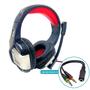 Imagem de Headset Gamer Flexível 7.1 Surround para Ps4/PC/Celular com Microfone Infokit GH-X1800 Vermelho