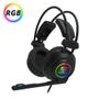 Imagem de Headset Gamer Fone Com Microfone Design Ergonômico de Alta Qualidade Fortrek Vickers P2 + Usb Com Rgb Pulsing Cabo 2,1M Têxtil  Cor Preto  Alto Conforto