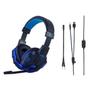 Imagem de Headset Gamer Fone de Ouvido P2 Com Led Azul Usb + Adaptador Y P3 Pc Dex DF-81