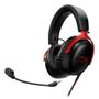 Imagem de Headset Gamer HyperX Cloud III, DTS, Drivers 53mm, USB, PC, PS5, PS4, XBOX Series X/S, Xbox One, Nintendo Switch, Mobile, Preto e Vermelho - 727A9AA