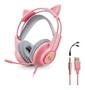 Imagem de Headset gamer Knup KP-GA04 Cat Ear Rosa P3 USB