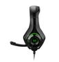 Imagem de Headset Gamer Rama Warrior Led Verde Usb P2 P3 C/ Encaixe P/ Celular Pc Ajustável - Ph299