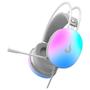 Headset Gamer Rise Mode Moom, Rainbow, Driver 50mm, USB e P2, Branco - RM-HS-M-W Imagem de Headset Gamer Rise Mode Moom, Rainbow, Driver 50mm, USB e P2, Branco - RM-HS-M-W