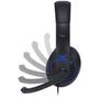 Imagem de Headset gamer vx gaming v blade ii p2 estéreo com microfone retrátil  preto com azul