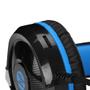 Imagem de Headset HP DHE-8010, LED Azul, Drivers 50mm, USB e P2, Com Microfone Dobrável, Preto e Azul