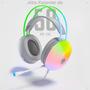 Imagem de Headset Lumini Gamer Transparente Led Raimbow C/ Microfone