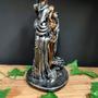 Imagem de Hécate deusa tríplice prata com dourado metalizado 28cm