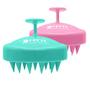 Imagem de Heeta Hair Scalp Massager Shampoo Brush, com Silicone Macio, Detangler de cabelo molhado e seco (2 Pack, Green & Rose Pink)