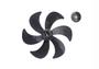 Imagem de Hélice compatível p/ Ventilador Mondial Nv-45 Nv-75 Nv-06 Vt40 Vt41 Vt42 Vt43 Nvt42 Nv41 Nv61 V71 40cm Preta c/ Calota