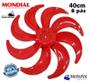 Imagem de Hélice + Trava Ventilador Mondial Red Line 40cm 40 8 Pás Verm Original EIXO Redondo 8mm