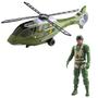 Imagem de Helicóptero Grande 43cm Com Soldado - Bs Toys